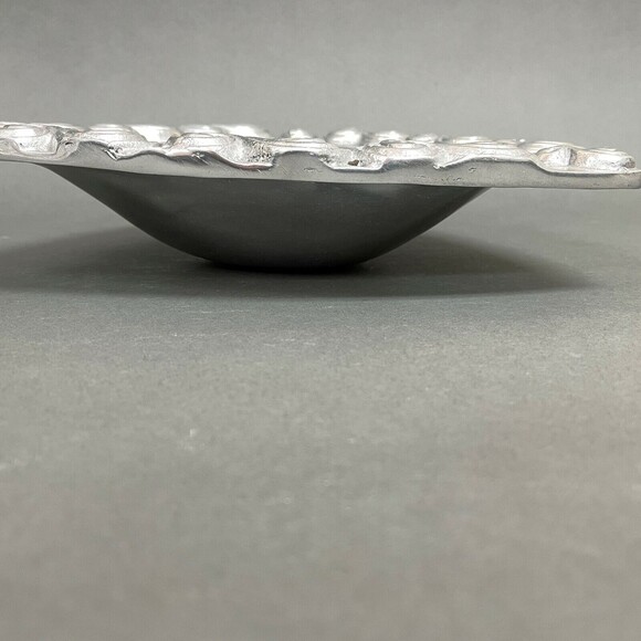 Pewter Triangle Bowl Mexico Silver 10 1/2" x 10 3/4" x 2 1/8" High - Picture 5 of 7